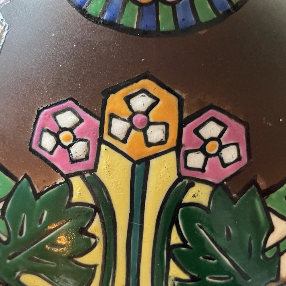 Antique hand painted vase - Picture 7 of 14